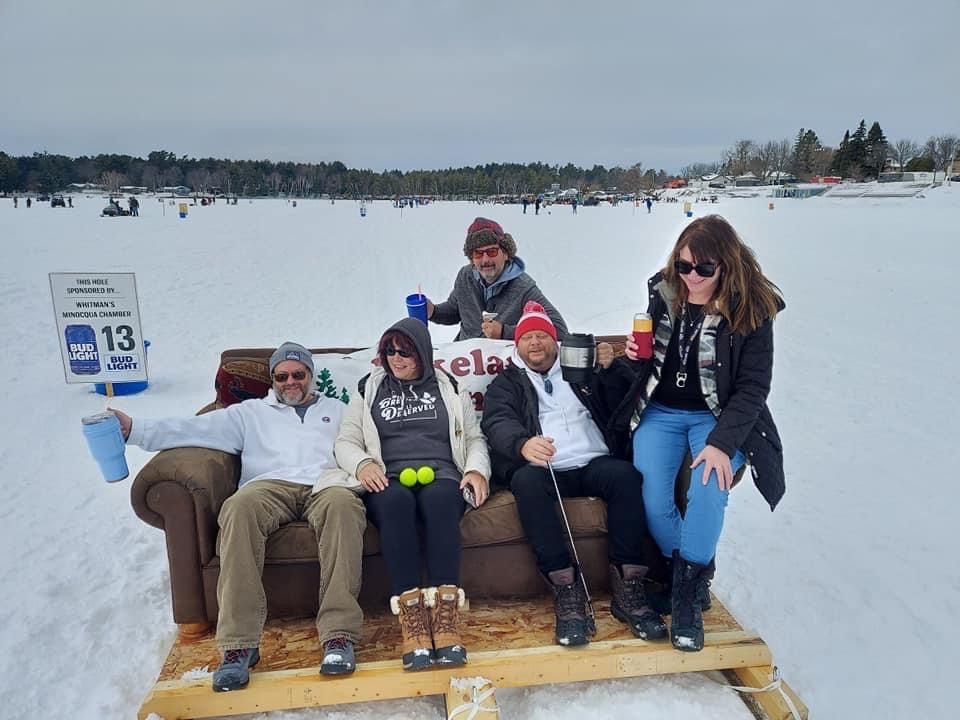Couch, but make it a frozen lake